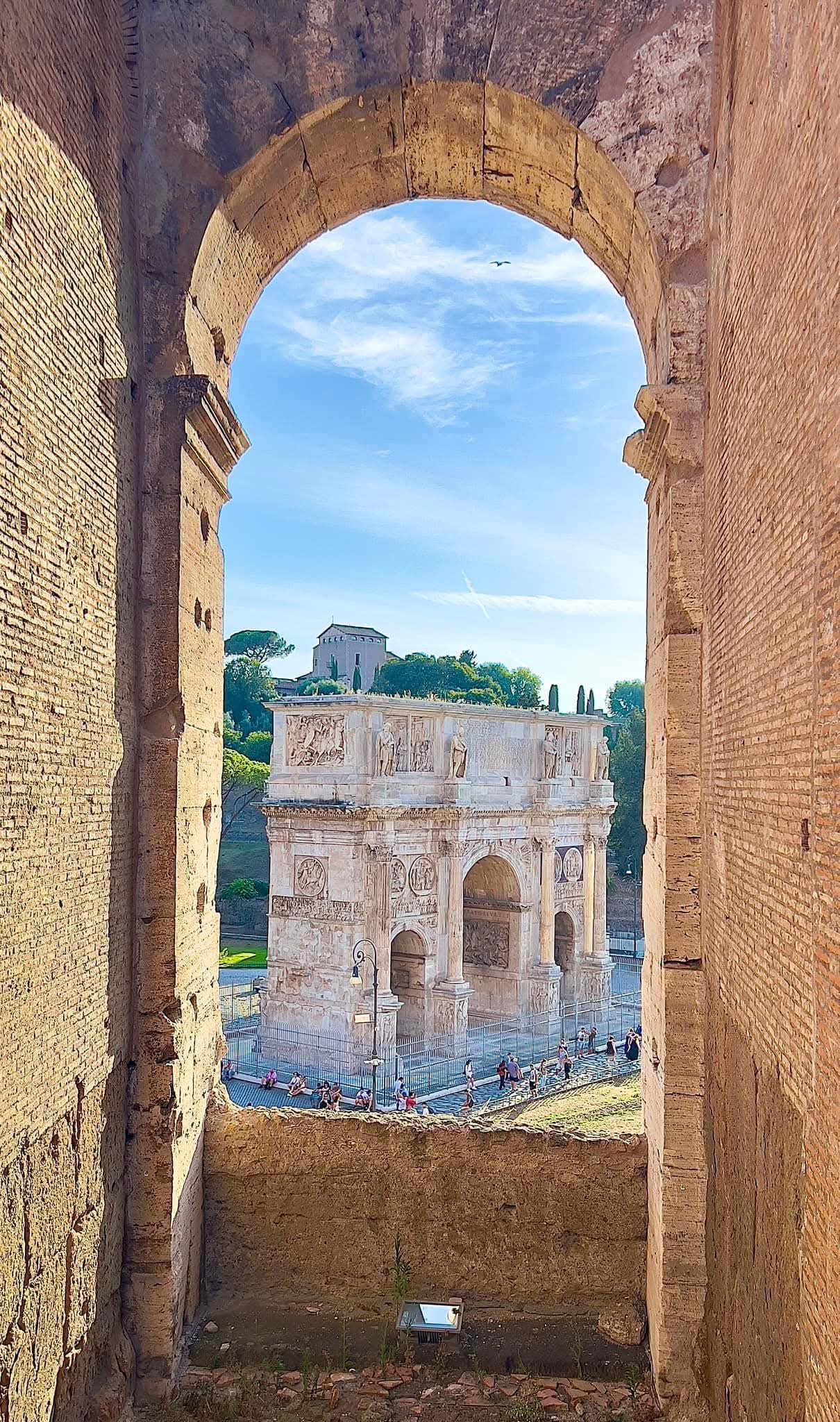 Interior of the Colosseum and ancient arena