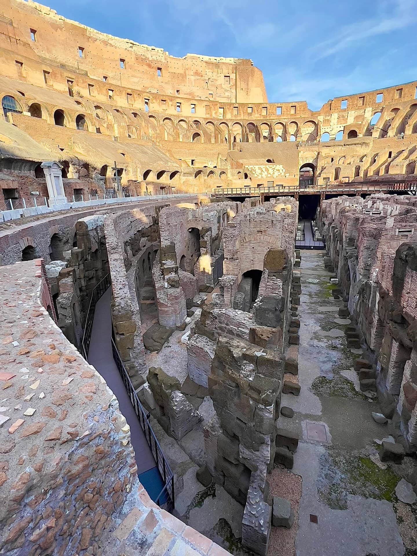 Architectural details of the Colosseum in Rome