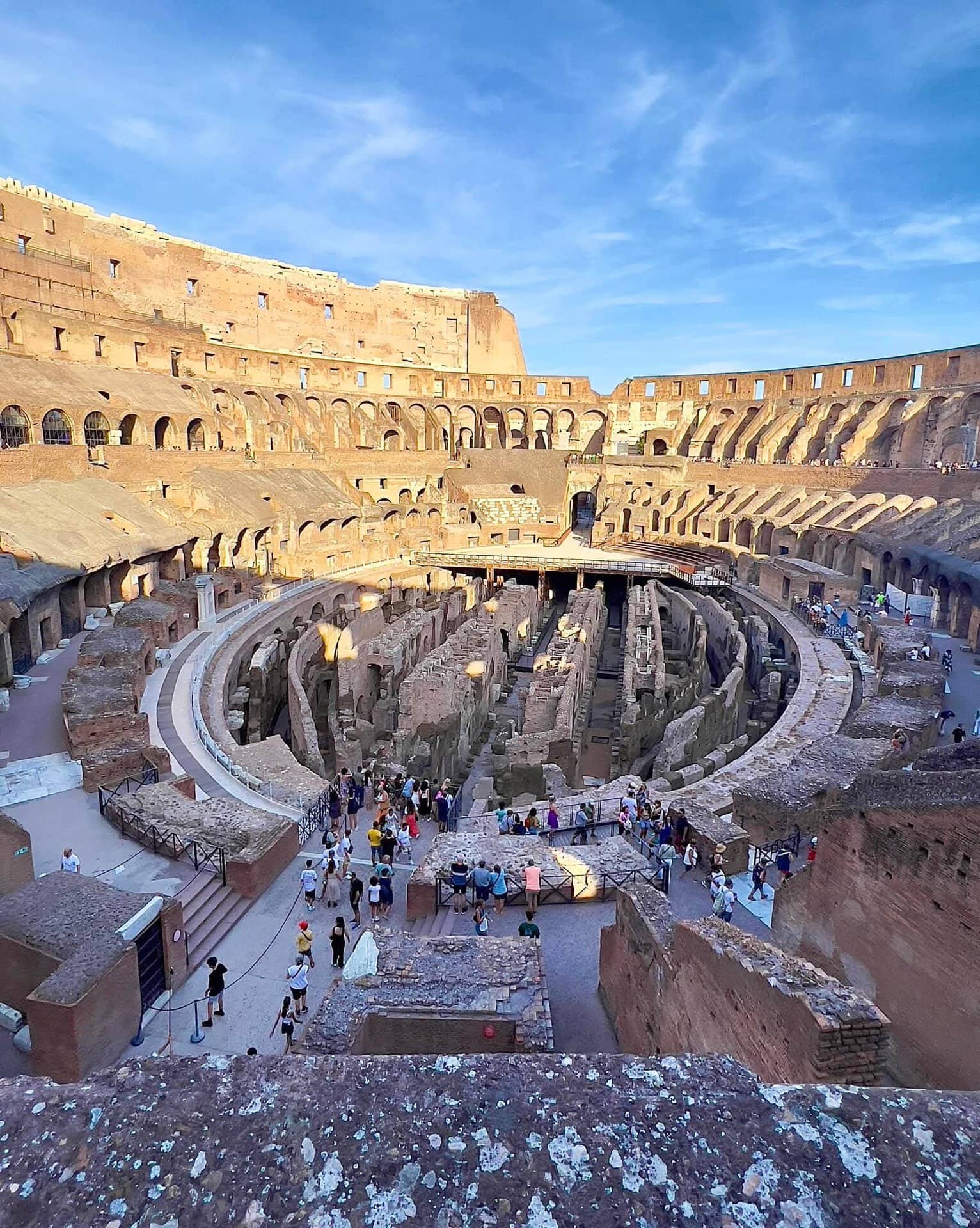 Colosseum architecture seen from inside