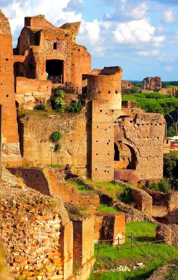 Roman Forum archaeological site viewed across the ancient city