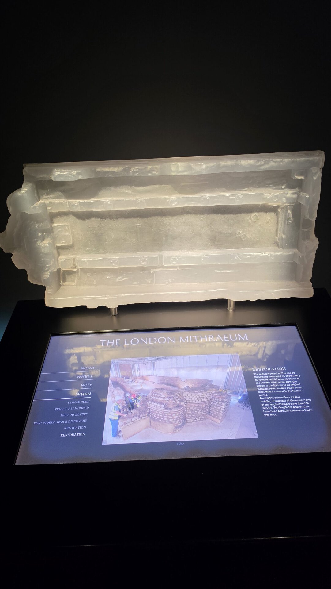 Archaeological detail connected with the cult of Mithras