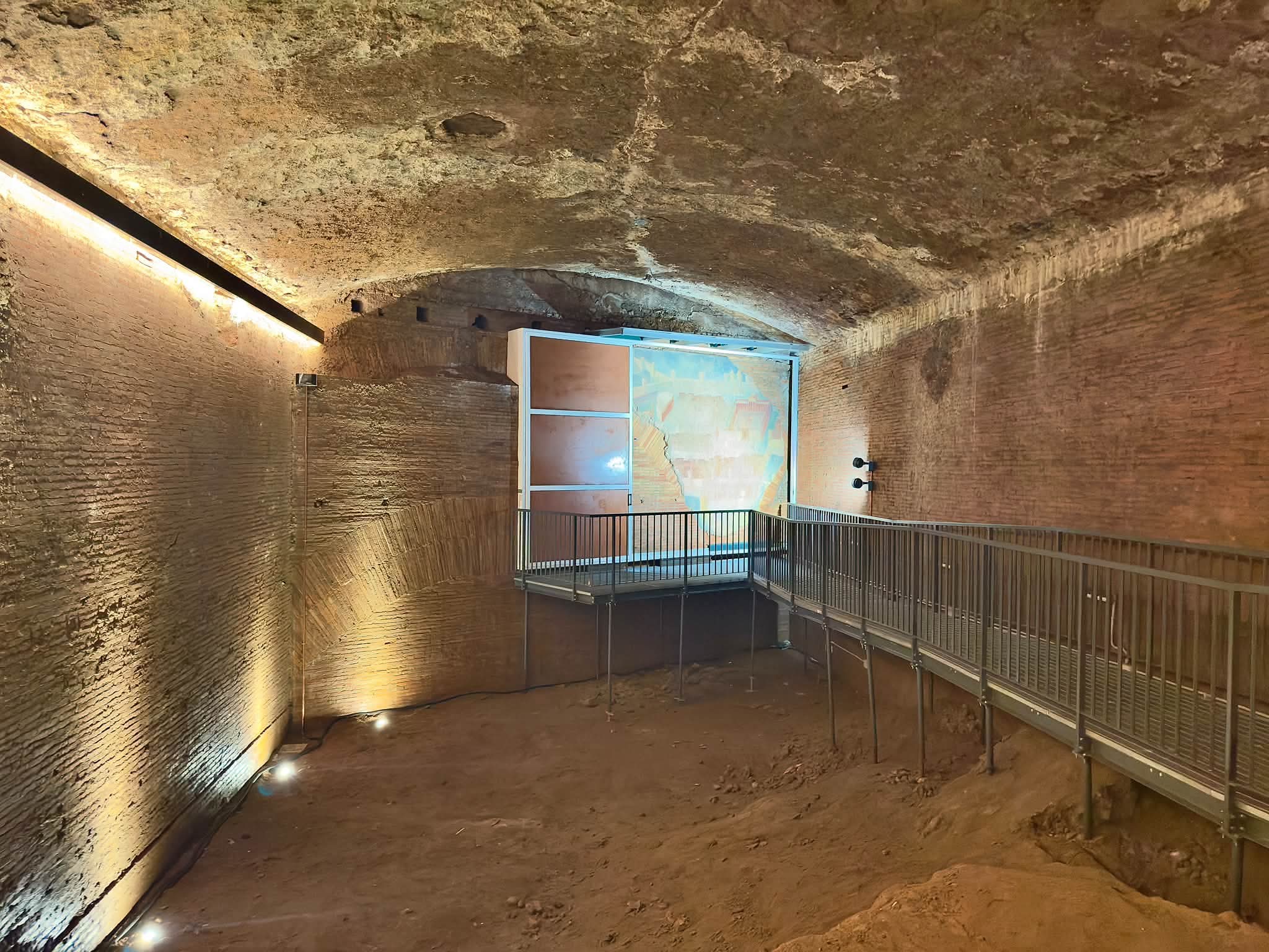 Underground chamber beneath the Baths of Trajan in Rome