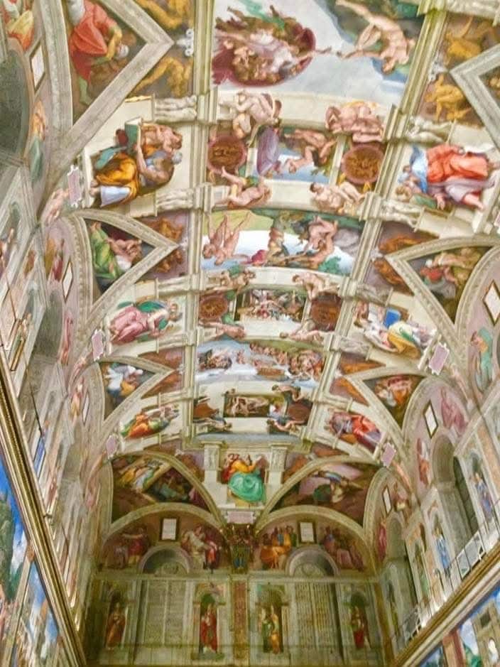 A view inside the Sistine Chapel in the Vatican Museums